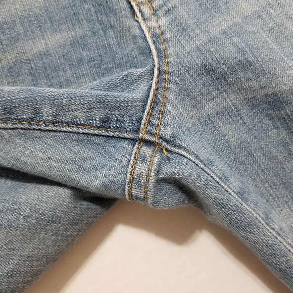 7FAM jeans 34 Slimmy whiskered denim stretch slim ATN511403A 041148 - Picture 8 of 16